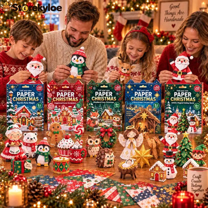 🎄✨ Rilassante e adatto ai principianti - Decorazioni natalizie 3D in carta fai-da-te 🎁 (💕 Guida passo-passo inclusa)