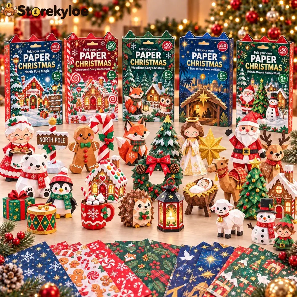 🎄✨ Rilassante e adatto ai principianti - Decorazioni natalizie 3D in carta fai-da-te 🎁 (💕 Guida passo-passo inclusa)