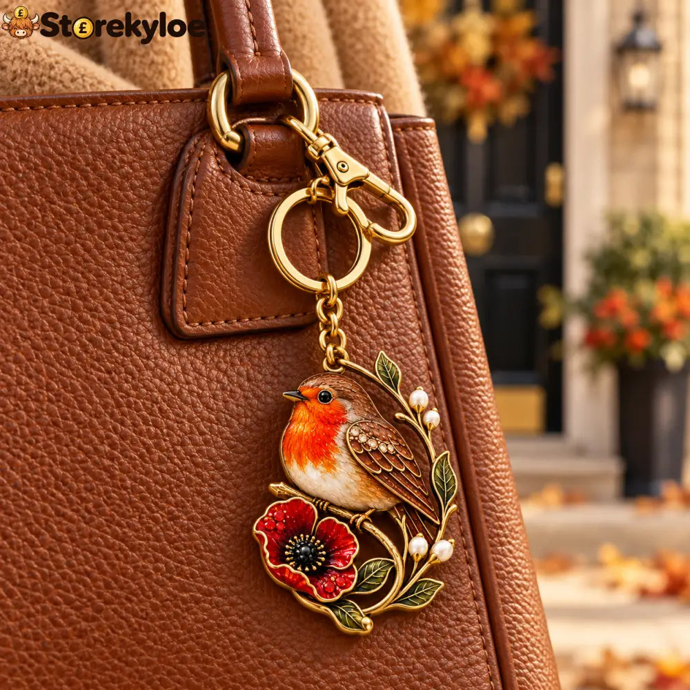 Robin & Poppy Remembrance Keyring ❤️ Carry Their Memory Every Day - ROBIN