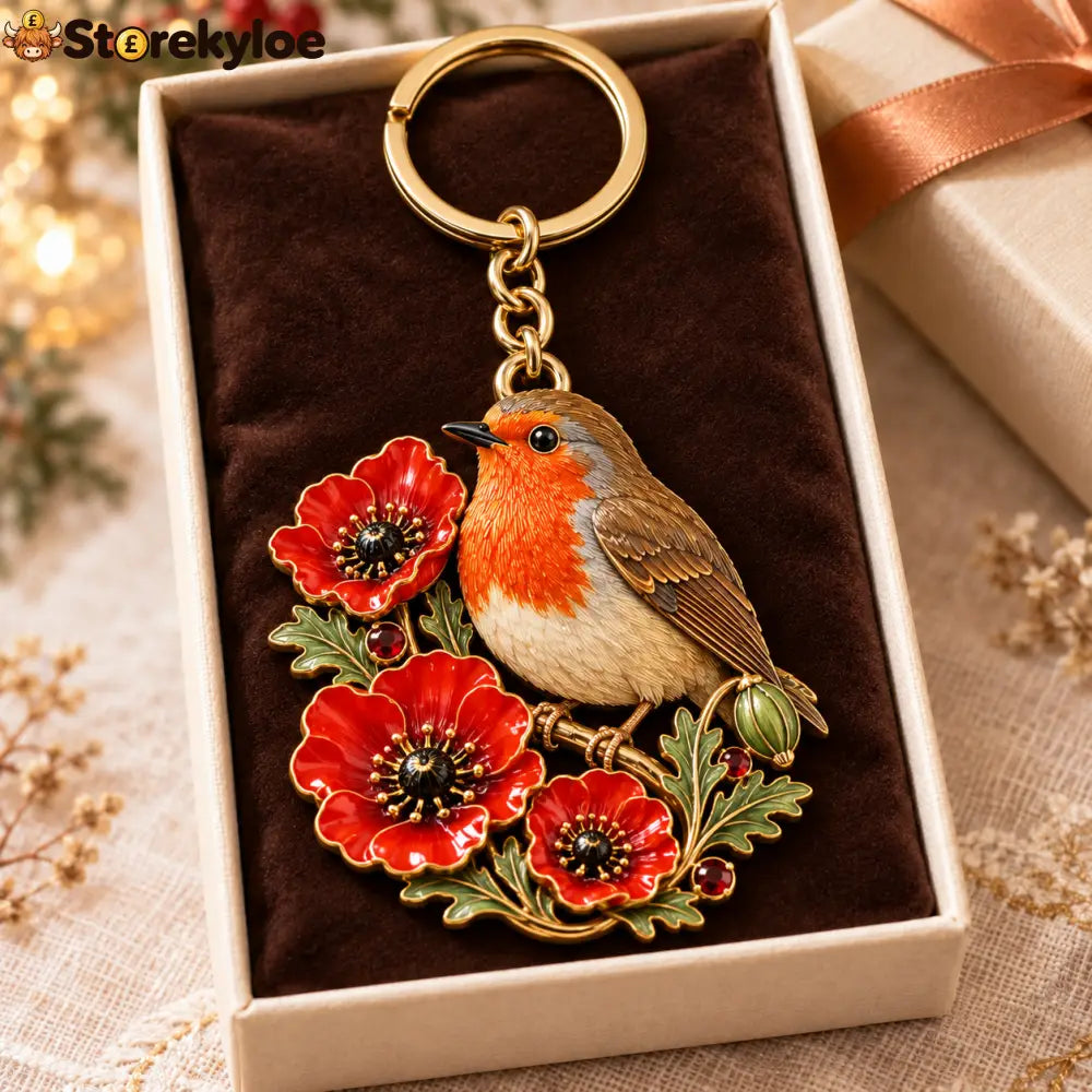 Robin & Poppy Remembrance Keyring ❤️ Carry Their Memory Every Day - ROBIN & POPPY