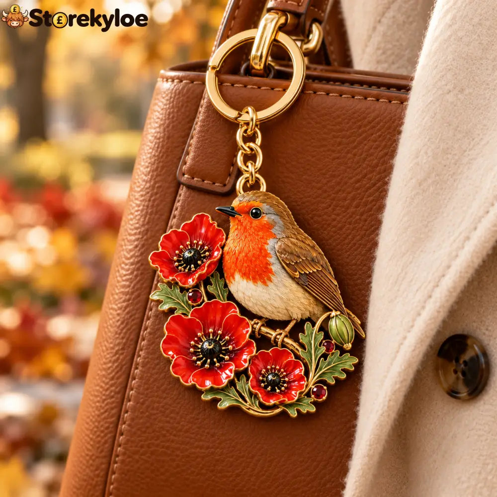 Robin & Poppy Remembrance Keyring ❤️ Carry Their Memory Every Day - ROBIN & POPPY