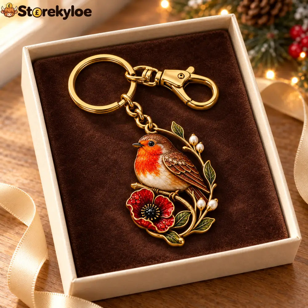 Robin & Poppy Remembrance Keyring ❤️ Carry Their Memory Every Day - ROBIN