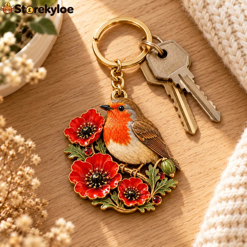 Robin & Poppy Remembrance Keyring ❤️ Carry Their Memory Every Day - ROBIN & POPPY