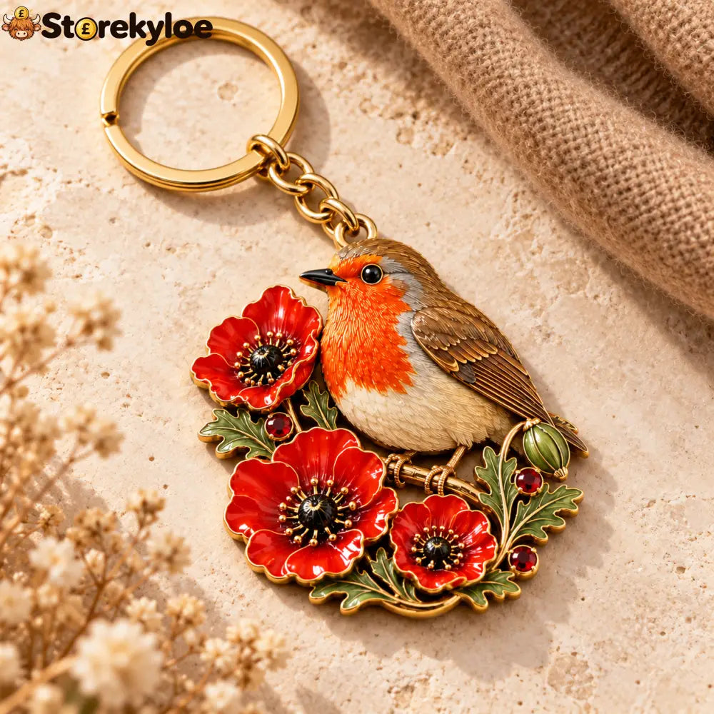 Robin & Poppy Remembrance Keyring ❤️ Carry Their Memory Every Day - ROBIN & POPPY