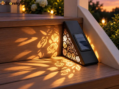 Rose Shadow Solar Step Light: Let Your Steps Bloom After Dark 🌹✨ - 1 PC