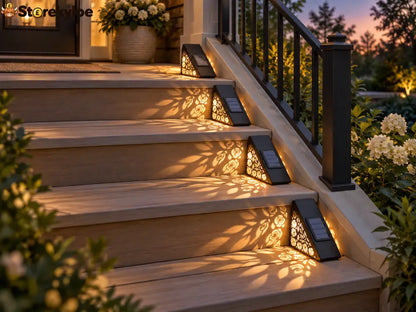Rose Shadow Solar Step Light: Let Your Steps Bloom After Dark 🌹✨ - 1 PC