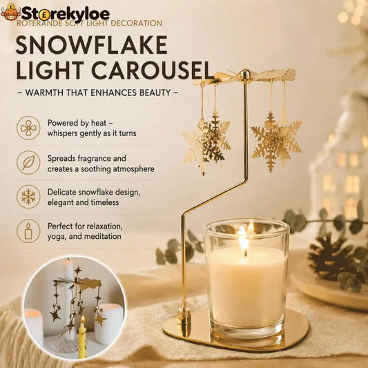 Rotating candle holder for scented candles with triangular tray - Houseware & Kitchen