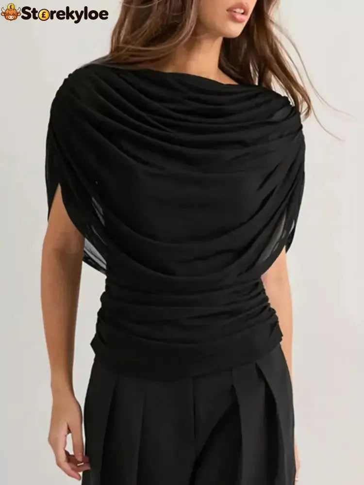 Ruched Short Sleeve Top