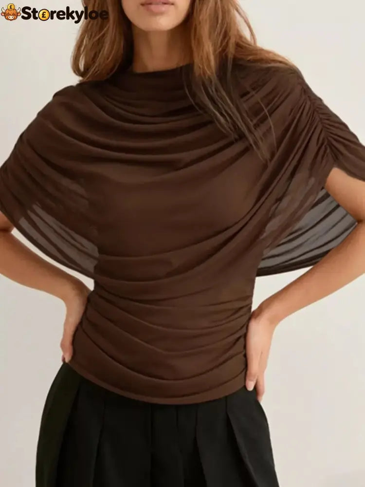 Ruched Short Sleeve Top