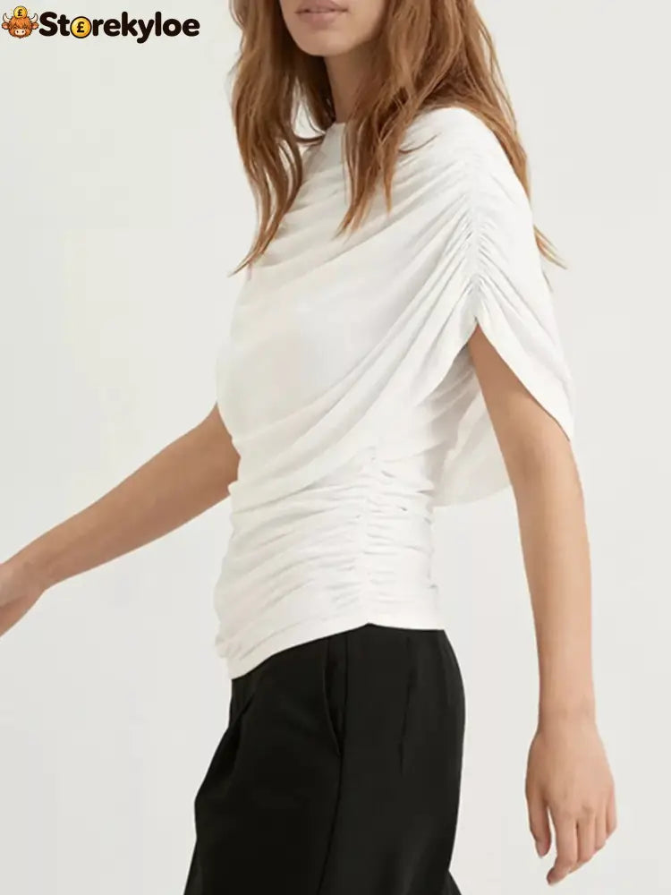 Ruched Short Sleeve Top