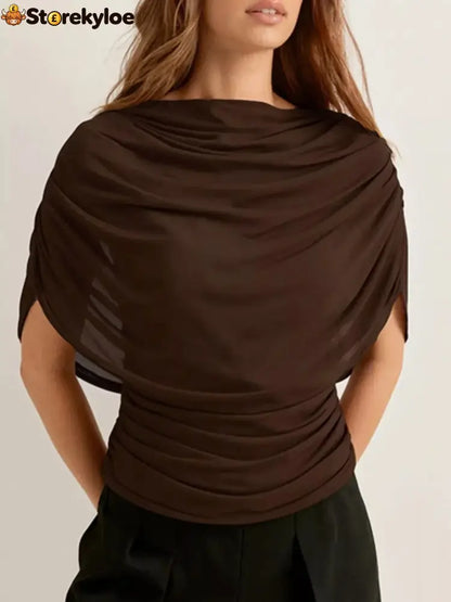 Ruched Short Sleeve Top