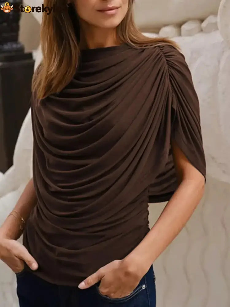 Ruched Short Sleeve Top