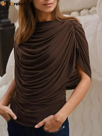 Ruched Short Sleeve Top
