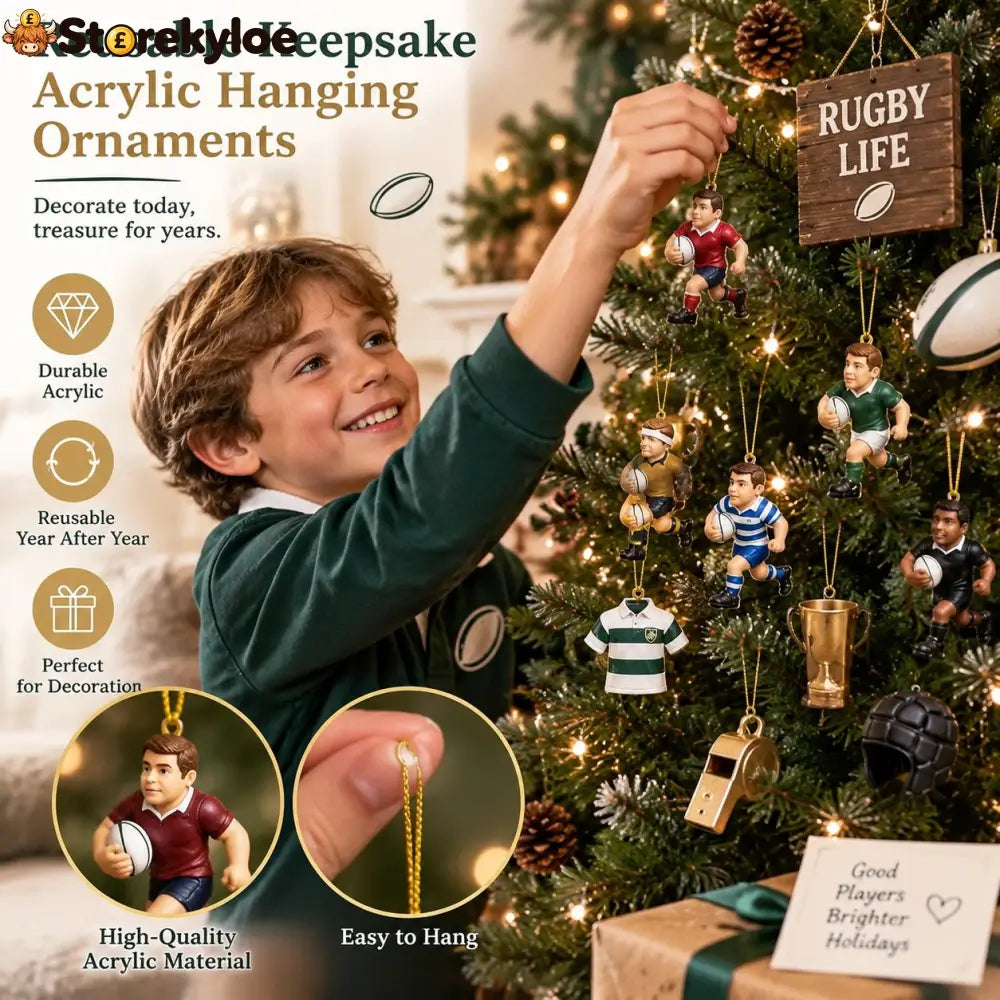 🏉 Rugby Advent Calendar – 24 Unique Rugby‑Themed Acrylic Charms