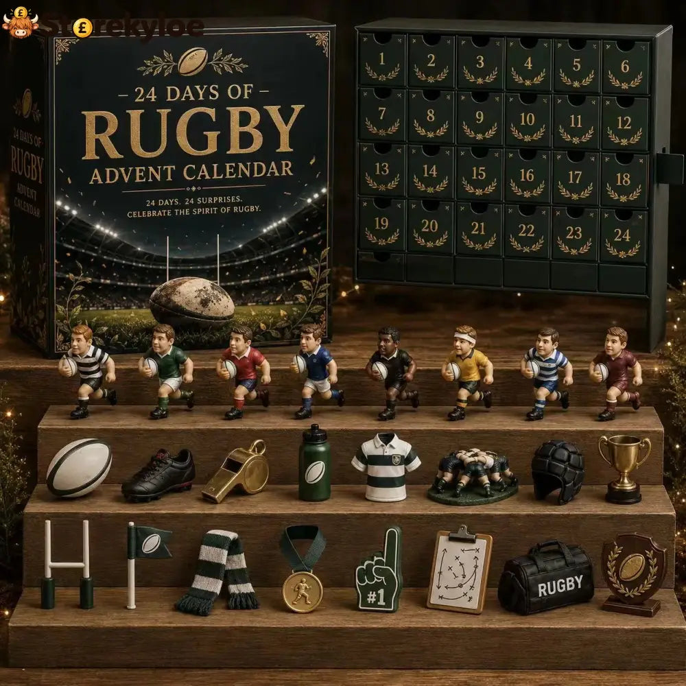 🏉 Rugby Advent Calendar – 24 Unique Rugby‑Themed Acrylic Charms