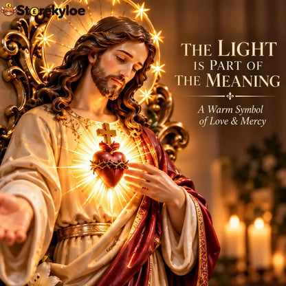 🕊️ Sacred Heart Of Jesus Lighted Wall Decor - Sacred Heart Of Jesus
