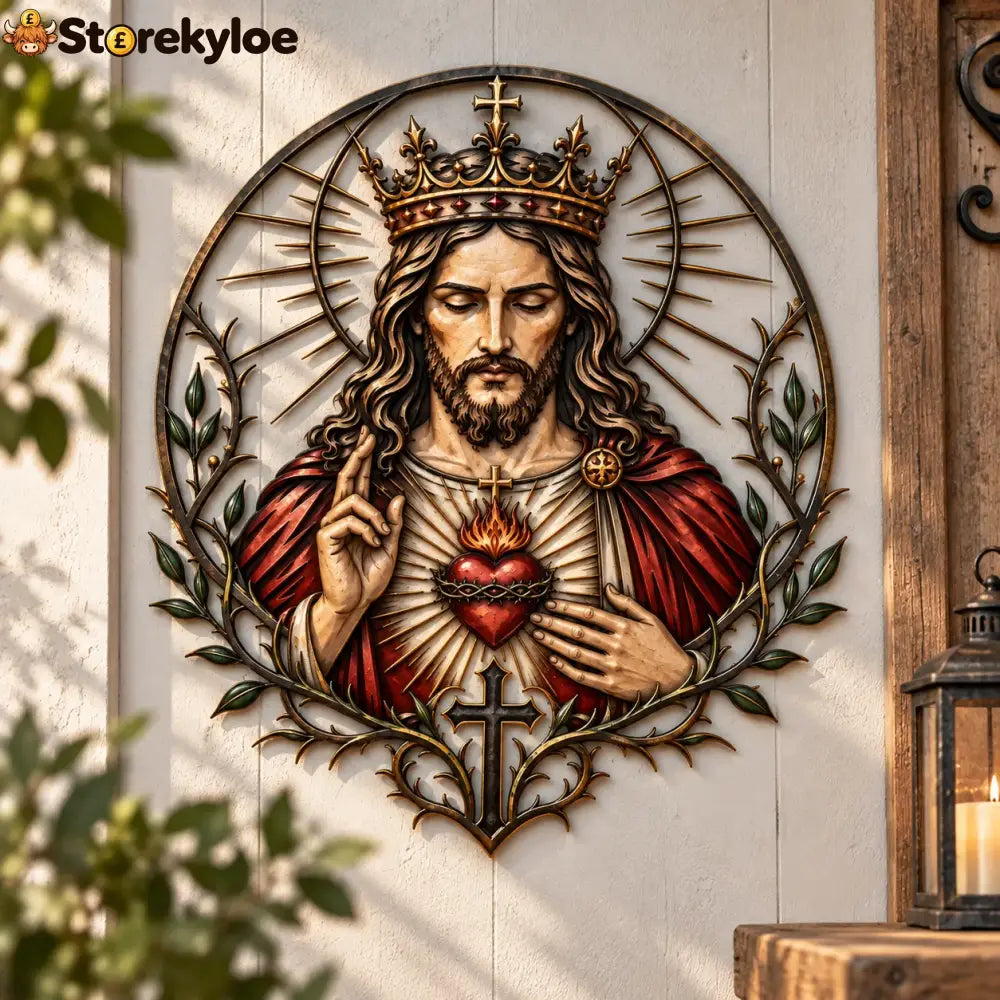Sacred Heart Of Jesus Metal Wall Art