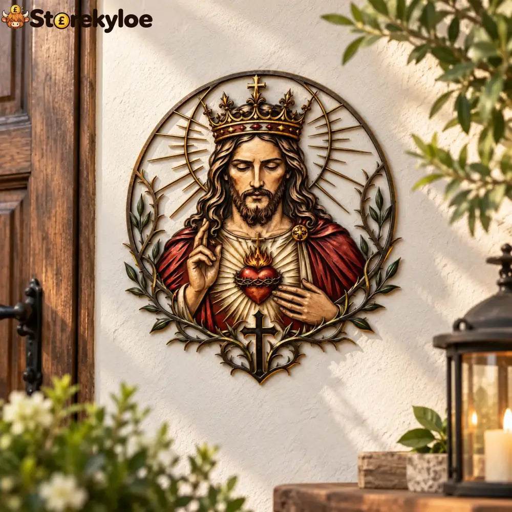 Sacred Heart Of Jesus Metal Wall Art