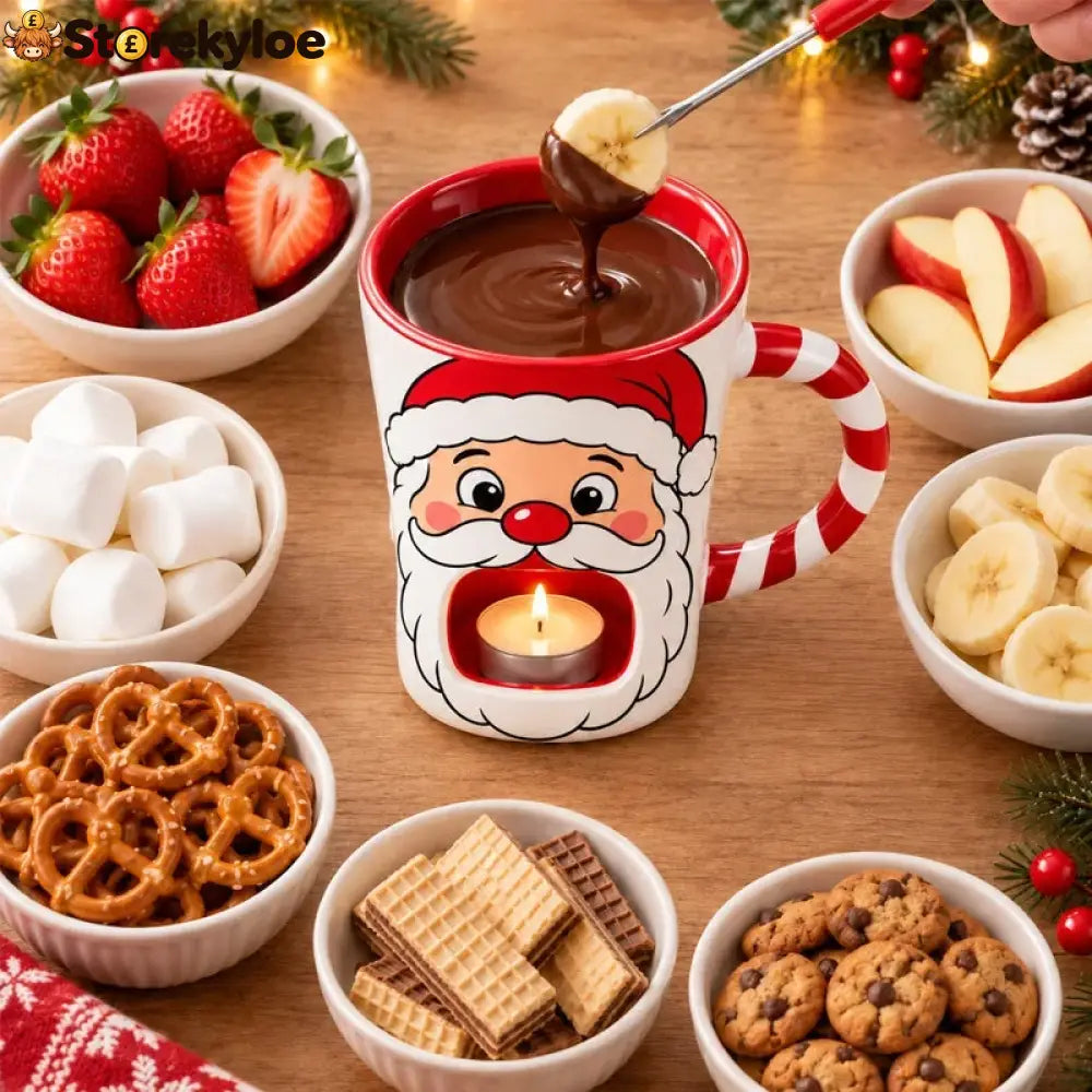 Santa Chocolate Fondue Mug