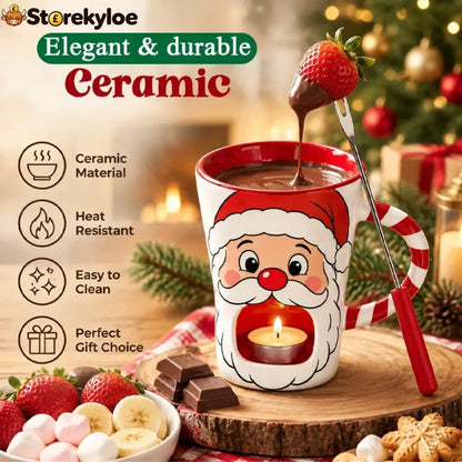 Santa Chocolate Fondue Mug