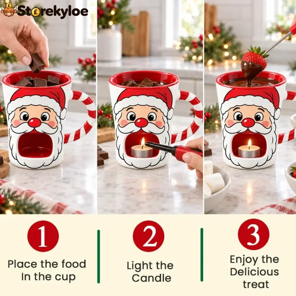 Santa Chocolate Fondue Mug