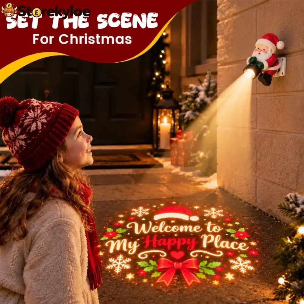 😍Santa Christmas Welcome Projector