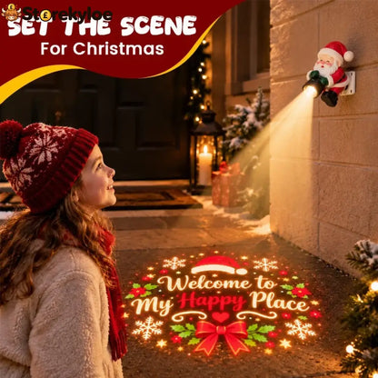 😍Santa Christmas Welcome Projector