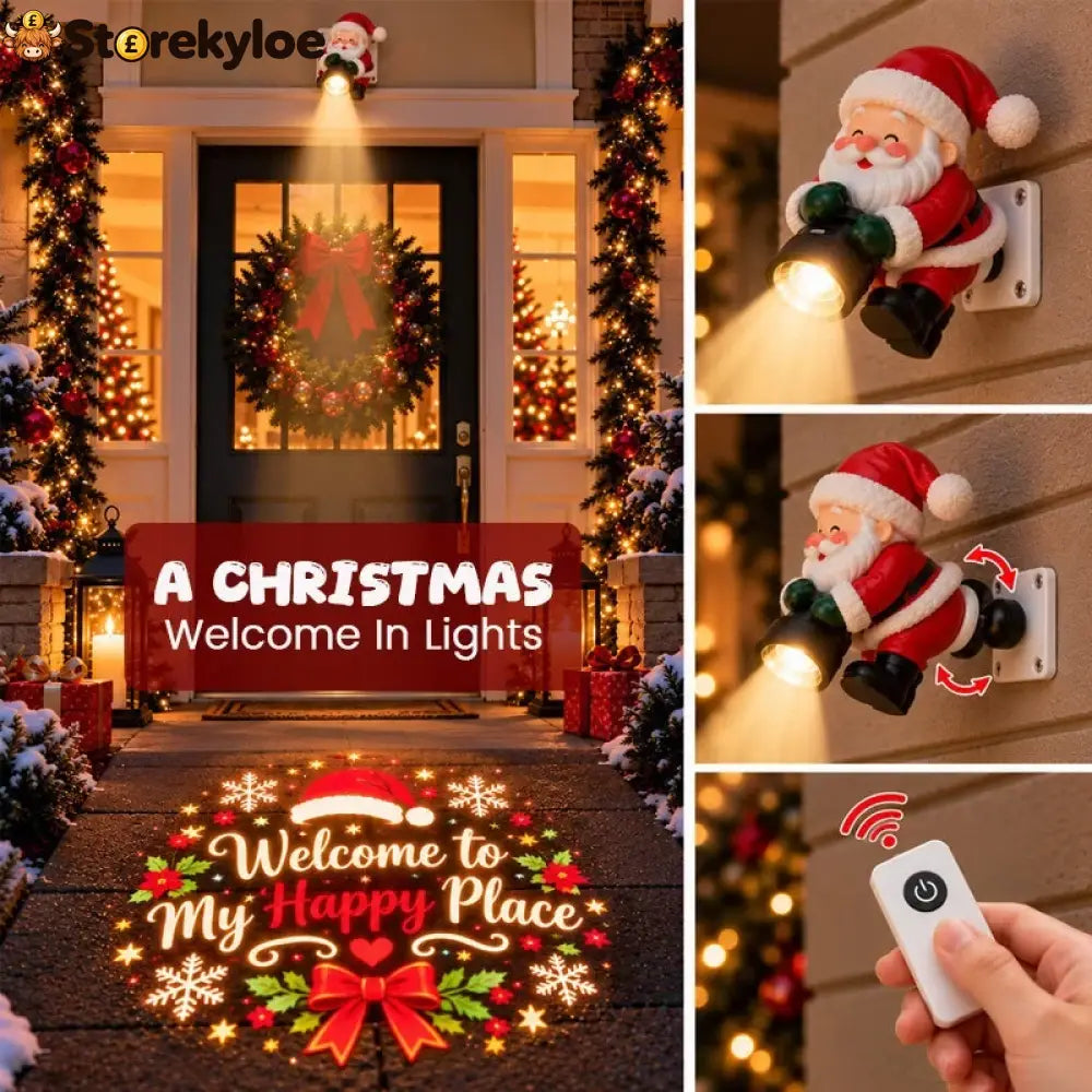 😍Santa Christmas Welcome Projector