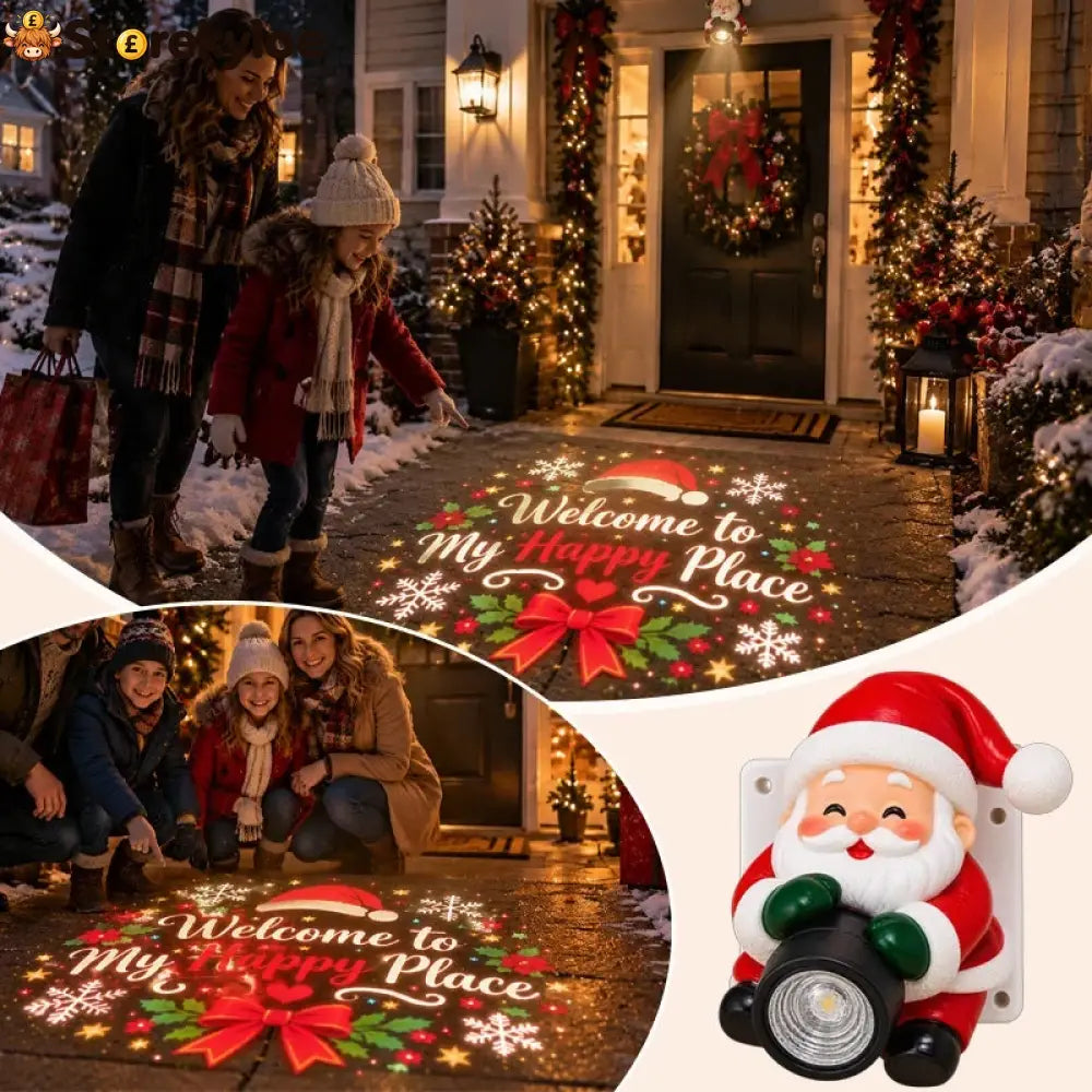 😍Santa Christmas Welcome Projector