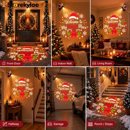 😍Santa Christmas Welcome Projector
