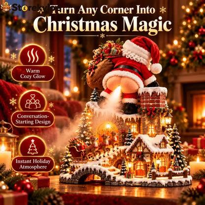 🎅 Santa’s Cheeky Christmas Village™ – Lighted Aroma Diffuser with Funny Santa Mist & Magical Holiday Glow