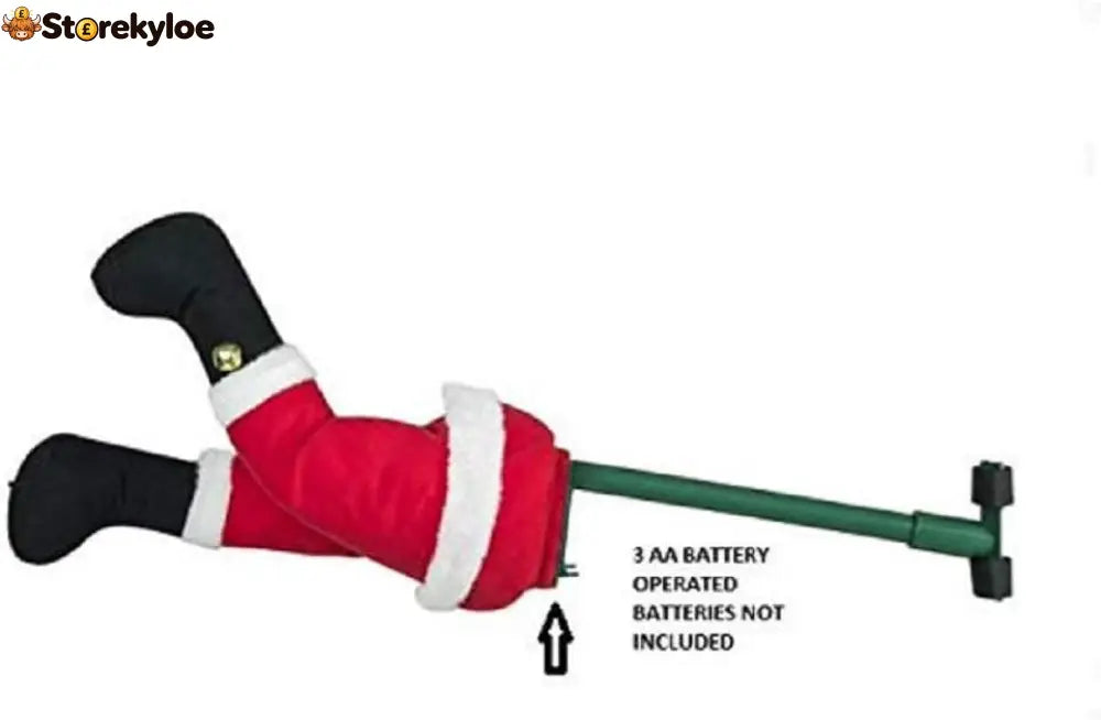 Mr. Christmas 16’ Long Battery Operated Motion Activated Animated Santa Kicking Legs for Indoor USE ONLY - Collectible