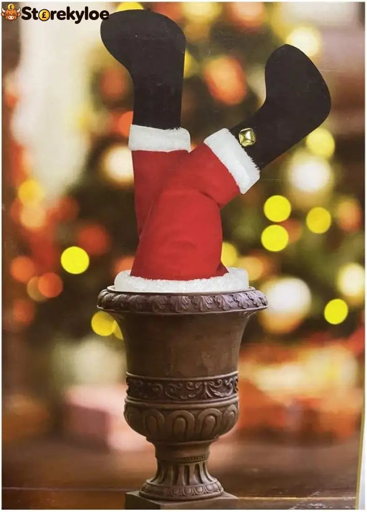 Mr. Christmas 16’ Long Battery Operated Motion Activated Animated Santa Kicking Legs for Indoor USE ONLY - Collectible