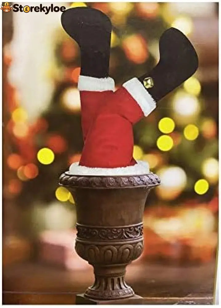 Mr. Christmas 16’ Long Battery Operated Motion Activated Animated Santa Kicking Legs for Indoor USE ONLY - Collectible