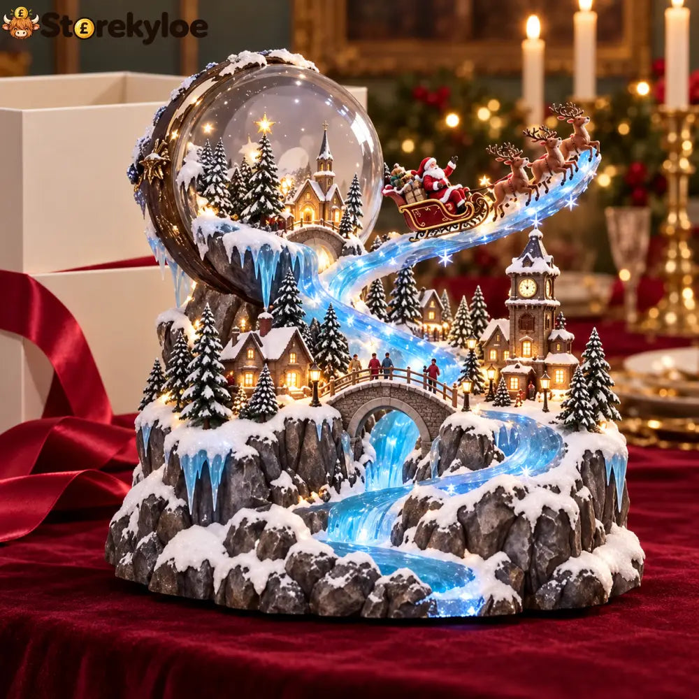 Santa’s Winter Journey | Illuminated Snow Globe Village - 1 PC