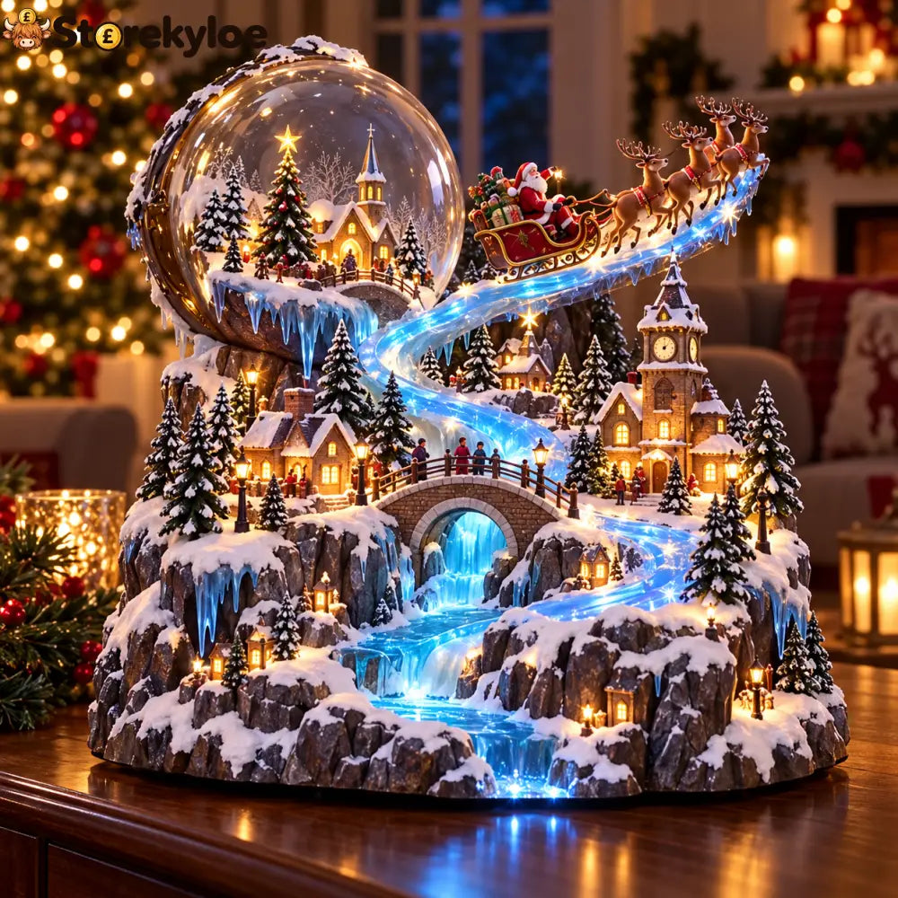 Santa’s Winter Journey | Illuminated Snow Globe Village - 1 PC