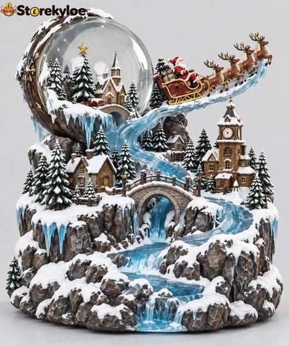 Santa’s Winter Journey | Illuminated Snow Globe Village - 1 PC