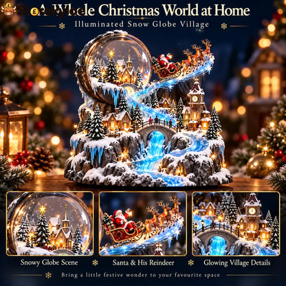 Santa’s Winter Journey | Illuminated Snow Globe Village - 1 PC