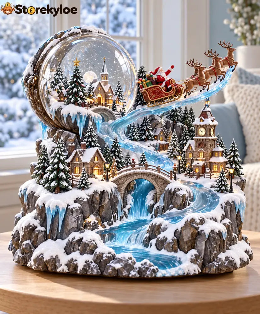 Santa’s Winter Journey | Illuminated Snow Globe Village - 1 PC