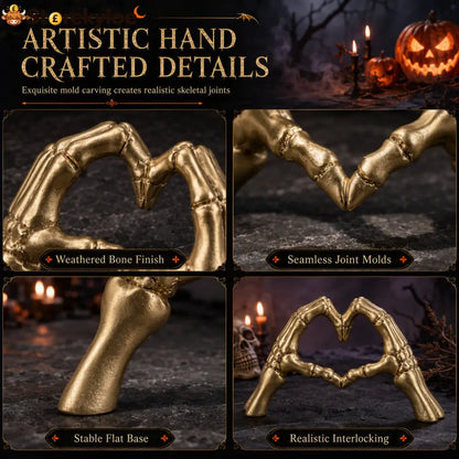 💀 Save 48% ! 🎃 Skeleton Figurine – Heart hand gesture & desk‑ready ✨ - Hot sale