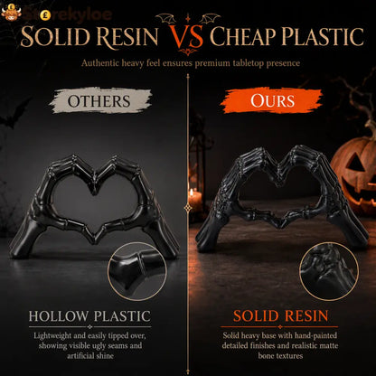 💀 Save 48% ! 🎃 Skeleton Figurine – Heart hand gesture & desk‑ready ✨ - Hot sale