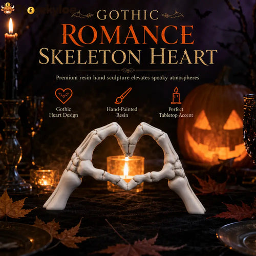 💀 Save 48% ! 🎃 Skeleton Figurine – Heart hand gesture & desk‑ready ✨ - Hot sale