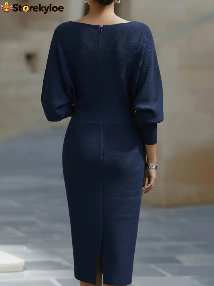 Sculpted Elegance Midi Dress