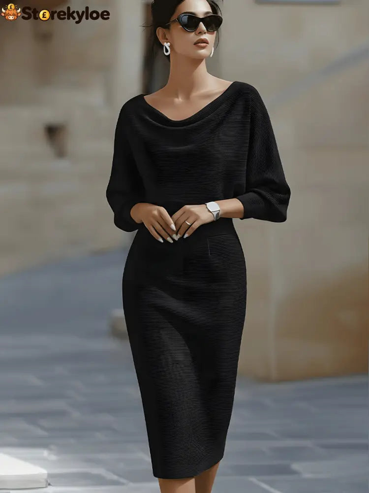 Sculpted Elegance Midi Dress