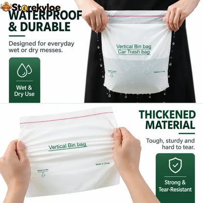 Self-Sealing Mini Trash Bags for Car Desk & Small Spaces