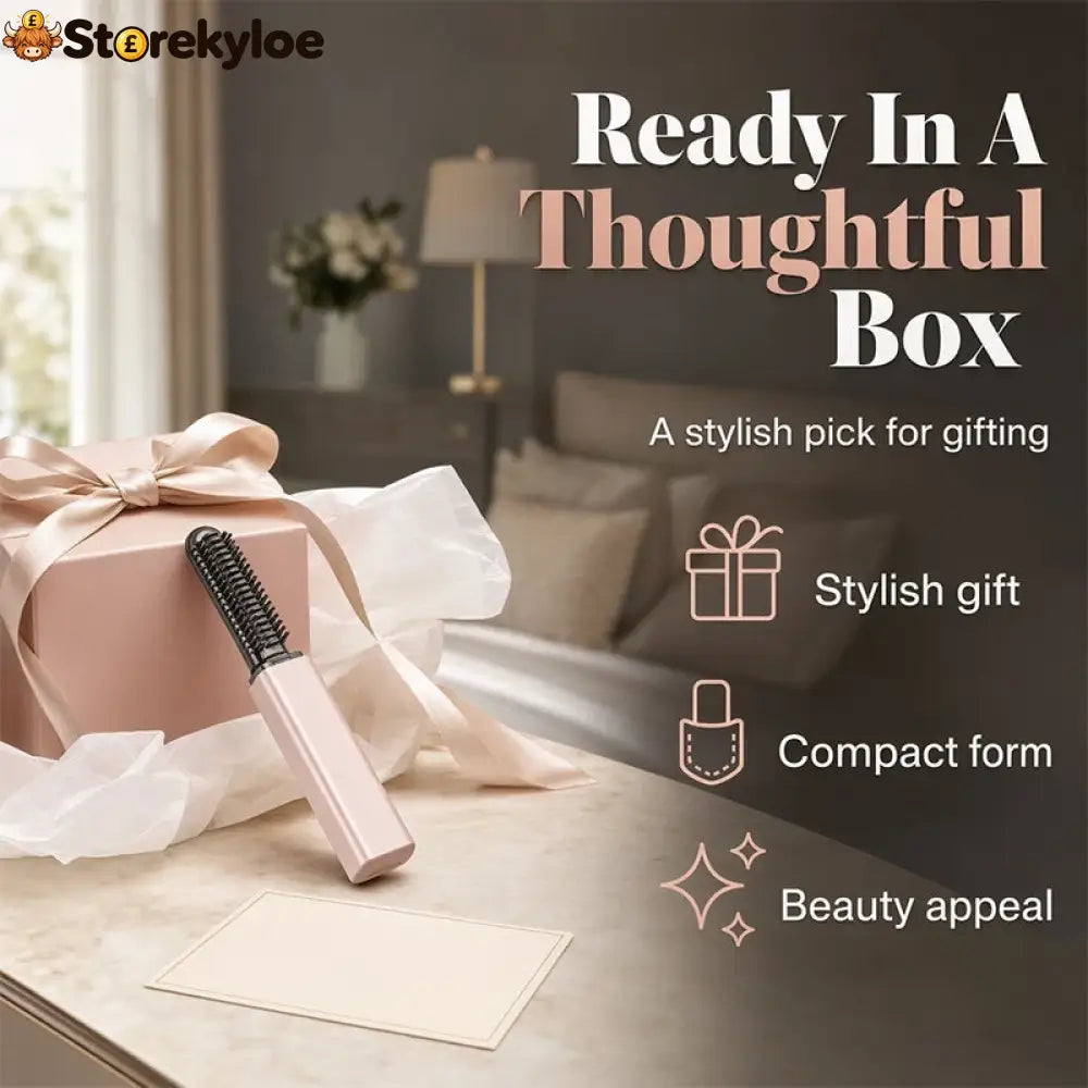 👩Shape hair in 3 seconds! Create gorgeous hairstyles anytime anywhere. 💁Portable Wireless Mini Bang Styling Comb