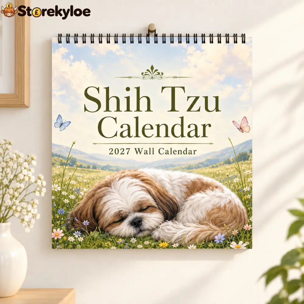 Shih Tzu 2027 Wall Calendar – Beautiful Shih‑Tzu Dog Art Calendar Perfect Gift for Shih Tzu Lovers
