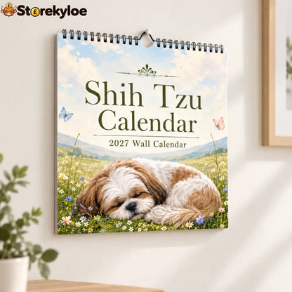 Shih Tzu 2027 Wall Calendar – Beautiful Shih‑Tzu Dog Art Calendar Perfect Gift for Shih Tzu Lovers