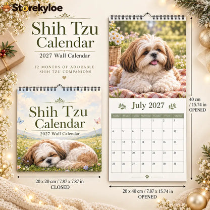 Shih Tzu 2027 Wall Calendar – Beautiful Shih‑Tzu Dog Art Calendar Perfect Gift for Shih Tzu Lovers