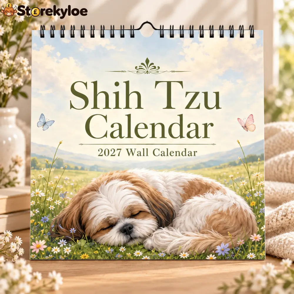 Shih Tzu 2027 Wall Calendar – Beautiful Shih‑Tzu Dog Art Calendar Perfect Gift for Shih Tzu Lovers